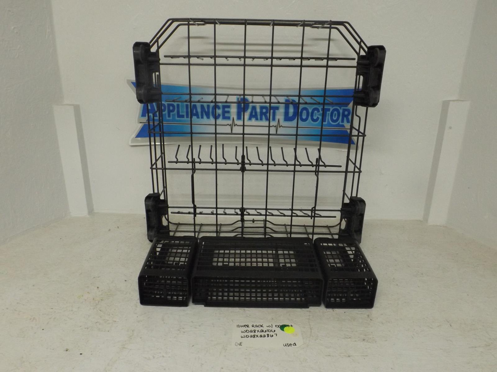 GE Dishwasher WD28X26106 WD28X22867 Lower Dish Rack Used GE Dishwasher WD28X26106 WD28X22867 Lower Dish Rack Used